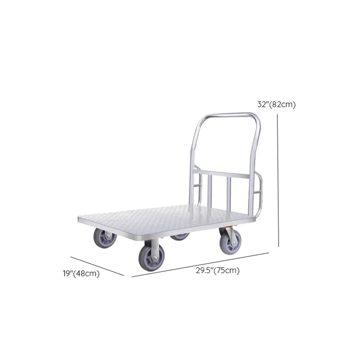 Flat Aluminum Metal Utility Carts with Four Casters Image - 17