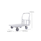 Flat Aluminum Metal Utility Carts with Four Casters Image - 17