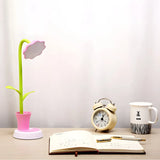 Flexible Elegant Flower Green USB LED Table Lamp Image - 10