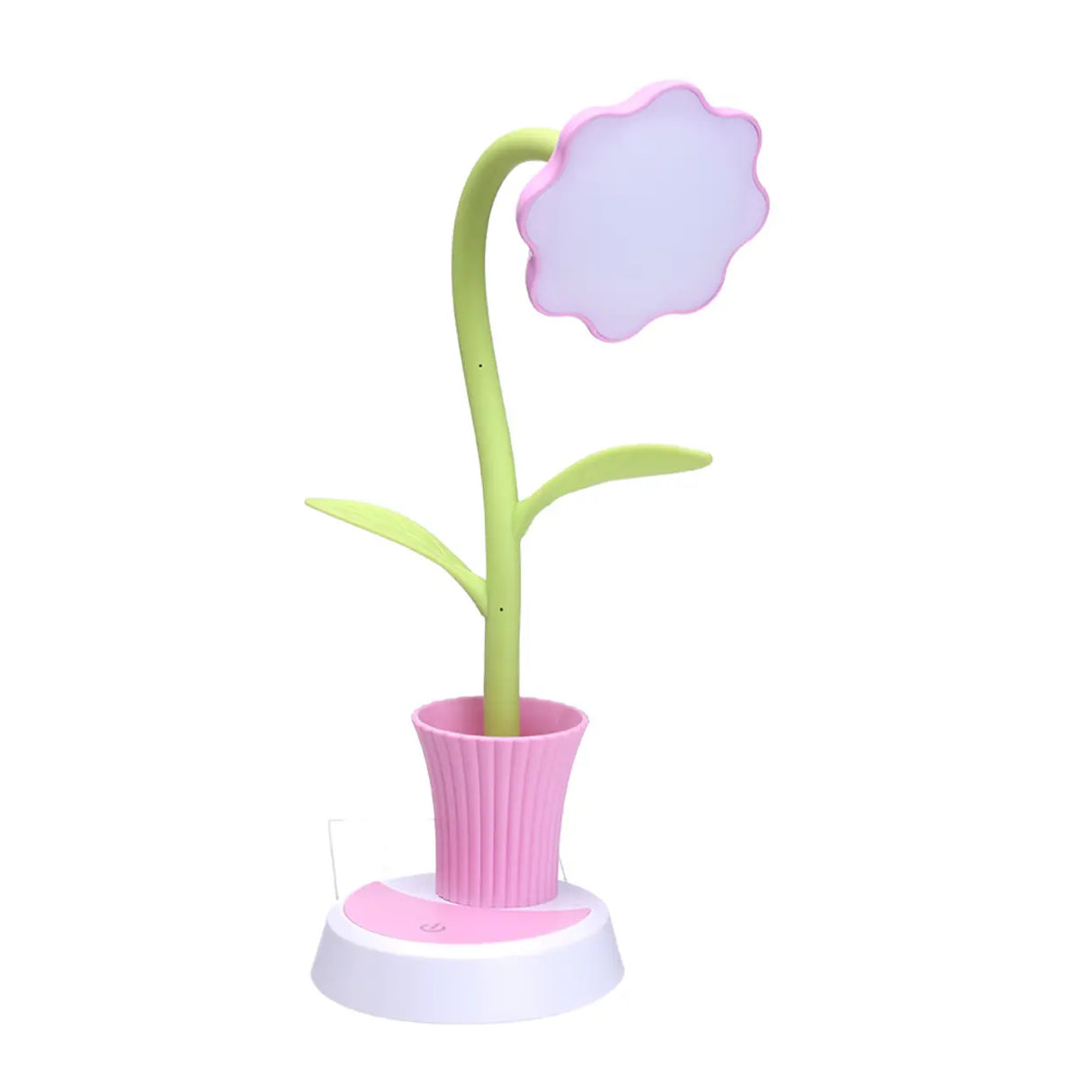 Flexible Elegant Flower Green USB LED Table Lamp Image - 5