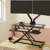 Flexible Folding Keyboard Tray Standing Desk Converter Image - 1