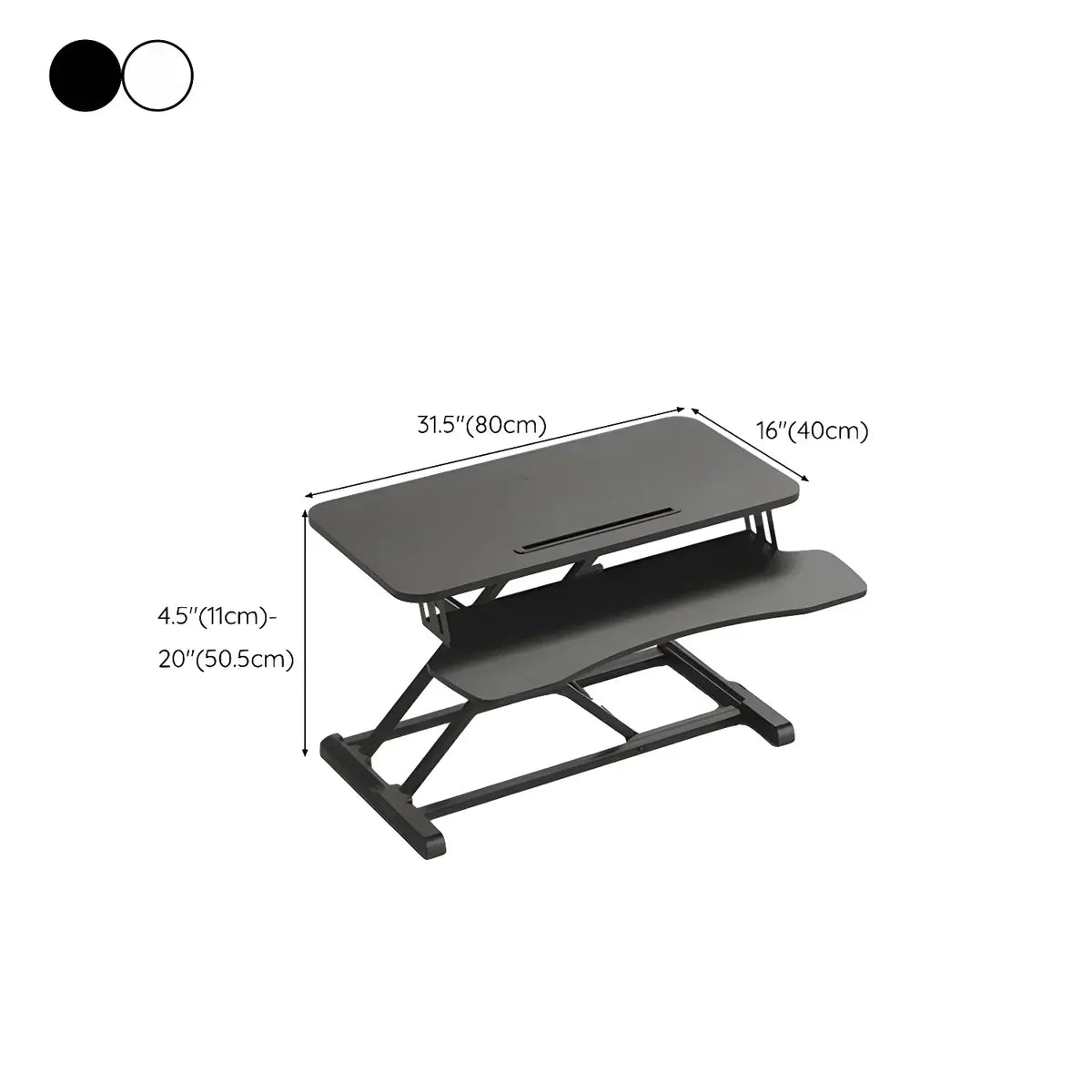 Flexible Folding Keyboard Tray Standing Desk Converter 