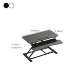 Flexible Folding Keyboard Tray Standing Desk Converter #size