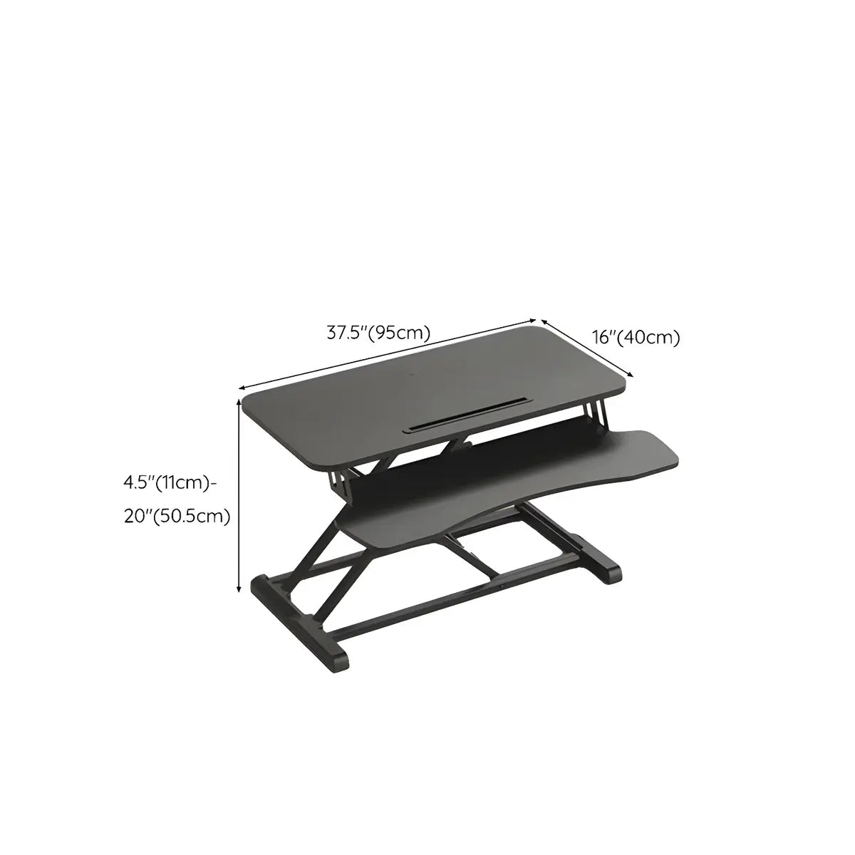 Flexible Folding Keyboard Tray Standing Desk Converter Image - 12