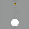 Flexible Length Modern Frosted Glass Globe Pendant Light Image - 2