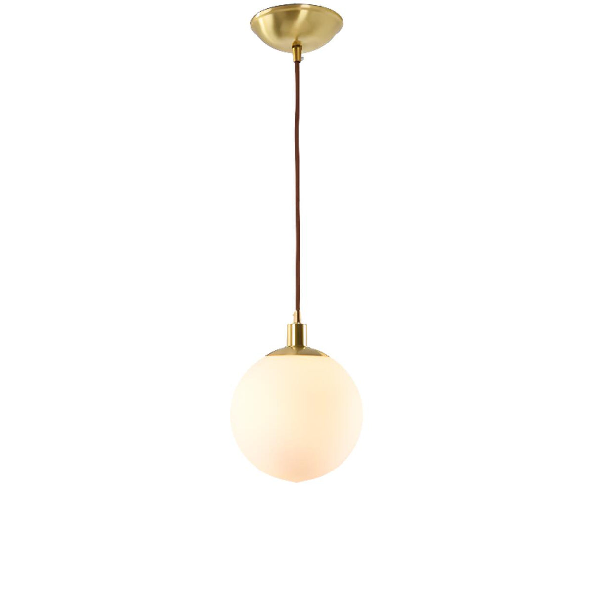 Flexible Length Modern Frosted Glass Globe Pendant Light Image - 8