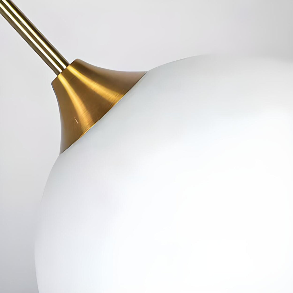 Flexible Length Modern Frosted Glass Globe Pendant Light Image - 9