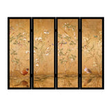 Floral Decorative Double Sided Print Folding Room Divider Image - 4