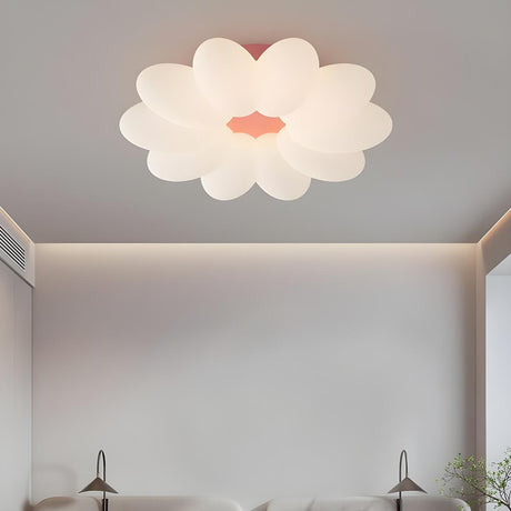 Flower-Shaped Dimmable LED Flush Mount Ceiling Light Image - 1