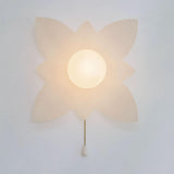 Flower-Shaped Wall Sconce with Pull Chain Switch Image - 2