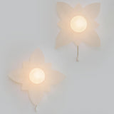 Flower-Shaped Wall Sconce with Pull Chain Switch Image - 3