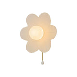 Flower-Shaped Wall Sconce with Pull Chain Switch Image - 5