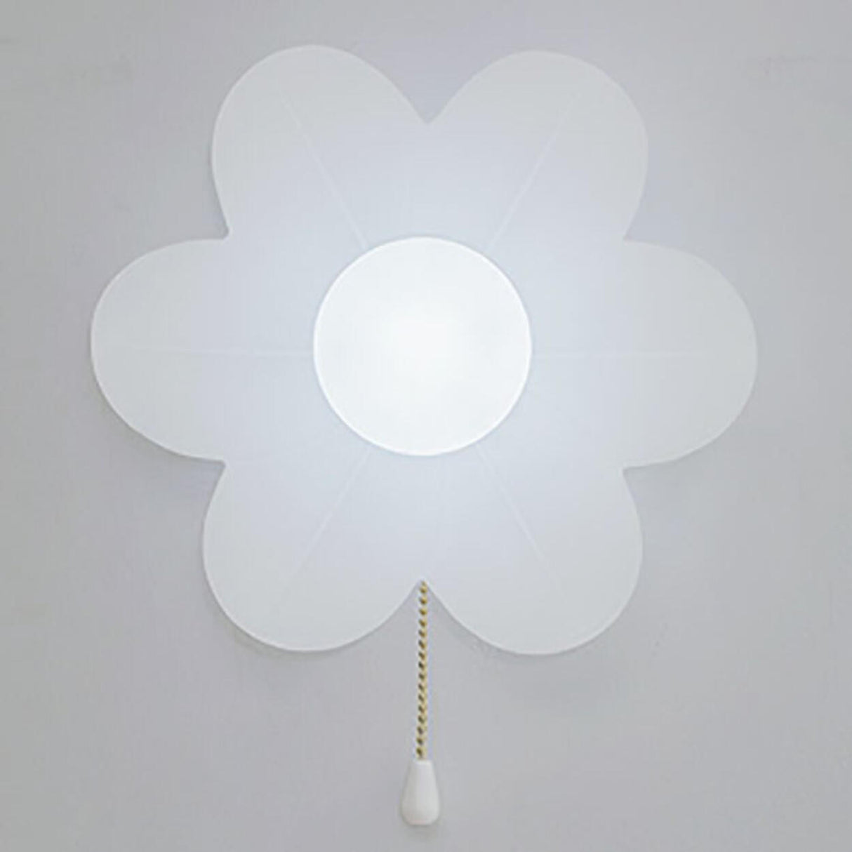 Flower-Shaped Wall Sconce with Pull Chain Switch Image - 8