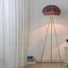 Fluffy Feather Shade Modern Tripod Metal Floor Lamp Image - 12