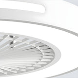 Flush Bladeless Modern Round Ceiling Fan with Light Image - 4