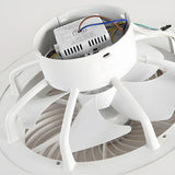 Flush Bladeless Modern Round Ceiling Fan with Light Image - 9