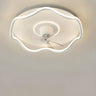 Flush Circle Clear Blade Ceiling Fan with LED Light Image - 18