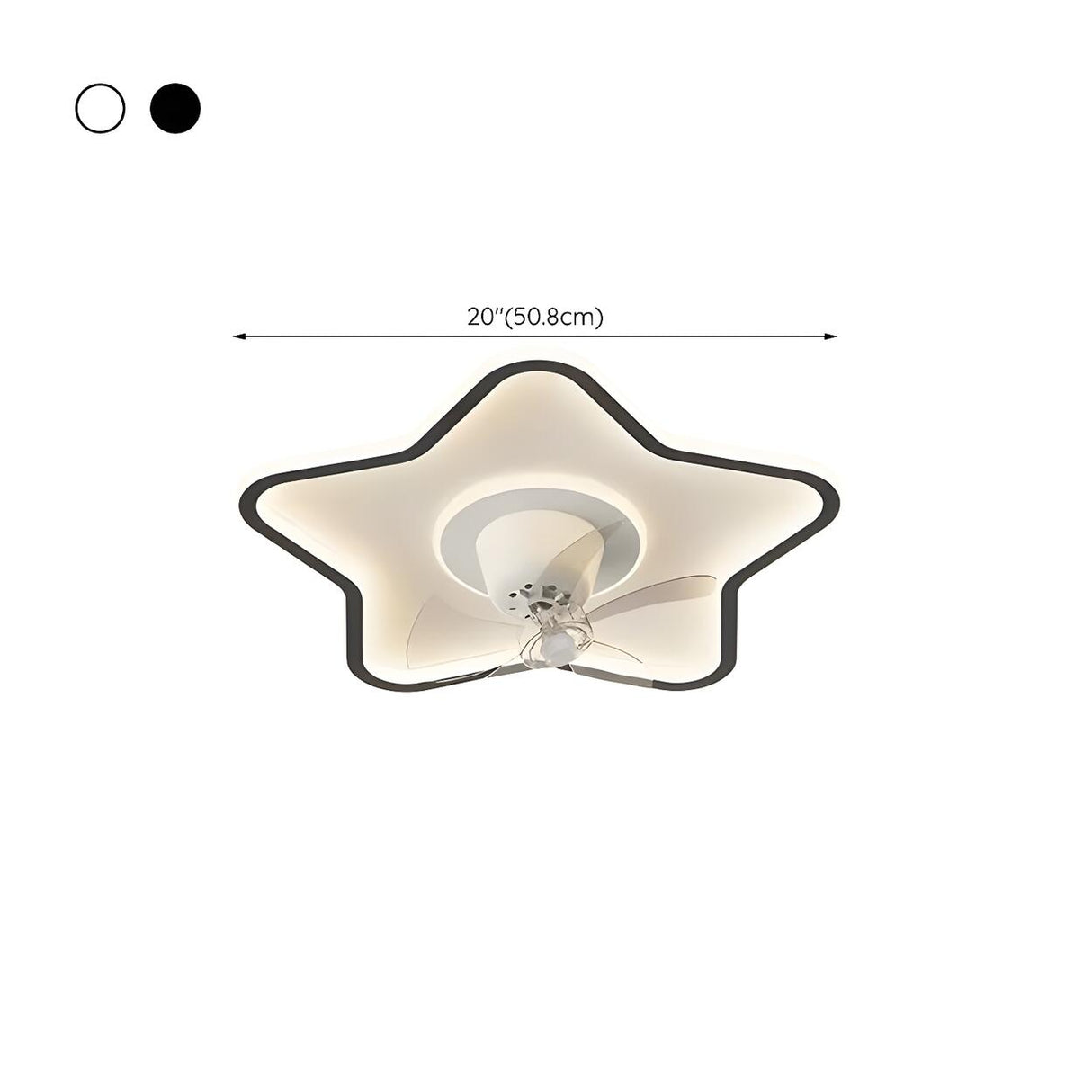 Flush Circle Clear Blade Ceiling Fan with LED Light Image - 27