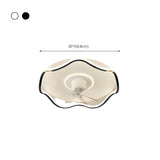 Flush Circle Clear Blade Ceiling Fan with LED Light Image - 31