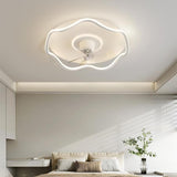 Flush Circle Clear Blade Ceiling Fan with LED Light Image - 8