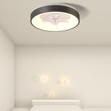 Flush Dimming White Ring LED Ceiling Fan with Light Image - 4