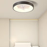 Flush Dimming White Ring LED Ceiling Fan with Light Image - 7