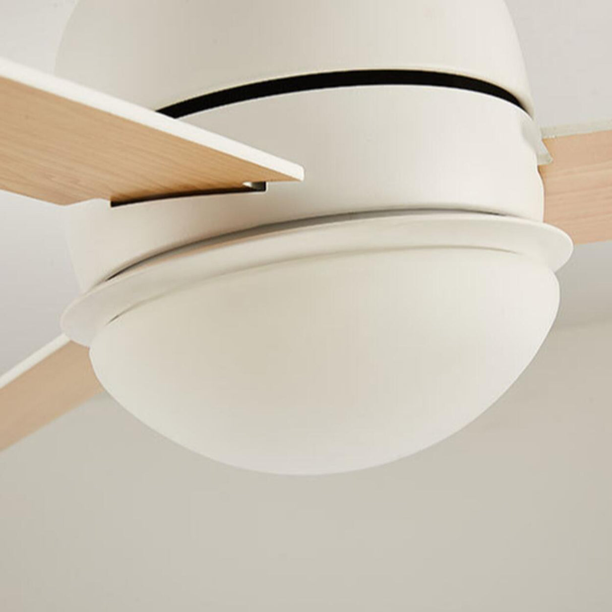 Flush Mount 3 Blade LED Wood Ceiling Fan with Light Image - 14