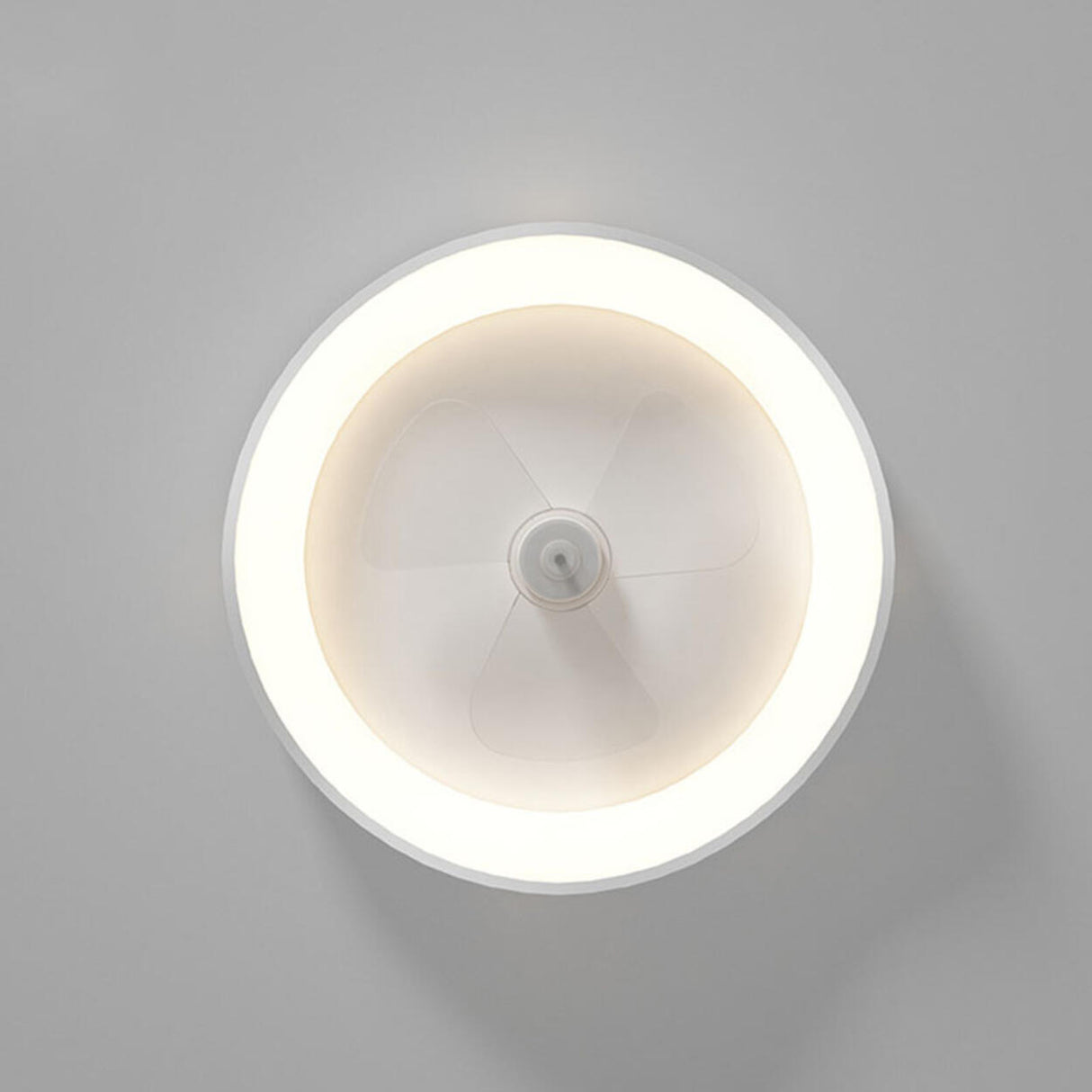 Flush Mount Bedroom Round Remote Ceiling Fan Light Image - 11