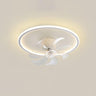 Flush Mount Minimalist Geometric Ceiling Fan Light Image - 10