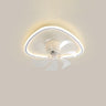 Flush Mount Minimalist Geometric Ceiling Fan Light Image - 14