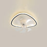 Flush Mount Minimalist Geometric Ceiling Fan Light Image - 15