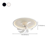 Flush Mount Minimalist Geometric Ceiling Fan Light Image - 27