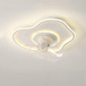 Flush Mount Minimalist Geometric Ceiling Fan Light Image - 6