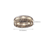 Flush Mount Round Transparent Crystal Ceiling Lamp   Image - 14