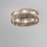 Flush Mount Round Transparent Crystal Ceiling Lamp   Image - 7