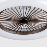 Flush Mount Simplicity Round Ceiling Fan with Light Image - 7