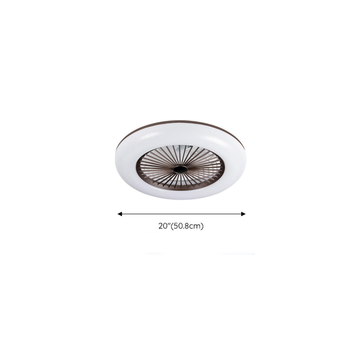 Flush Mount Simplicity Round Ceiling Fan with Light 