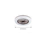 Flush Mount Simplicity Round Ceiling Fan with Light #size