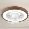 Flush Simple Round Remote Bladeless Ceiling Fan Light Image - 2