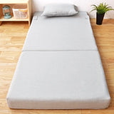 Foldable Armless Khaki King Compact Linen Standard Futon Image - 6