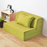 Foldable Armless Khaki King Compact Linen Standard Futon Image - 9