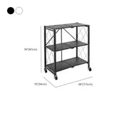 Foldable Black Steel Microwave Shelf Baker's Rack #size