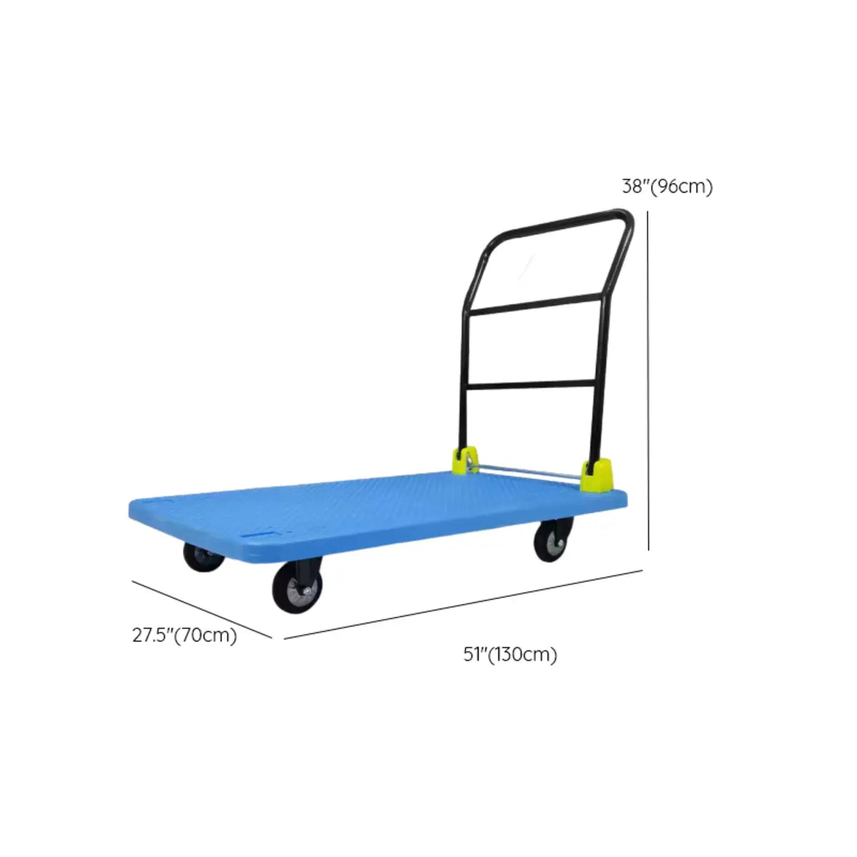 Foldable Blue Powder Coated Finish Casters Utility Cart Image - 11