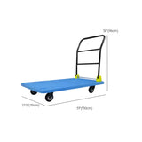 Foldable Blue Powder Coated Finish Casters Utility Cart Image - 11