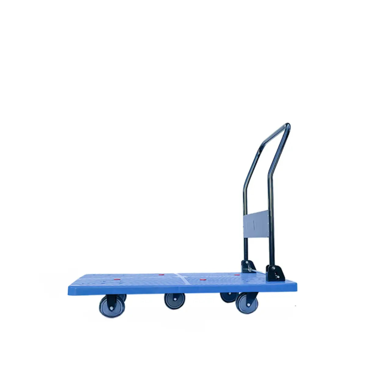 Foldable Blue Powder Coated Finish Casters Utility Cart Image - 3