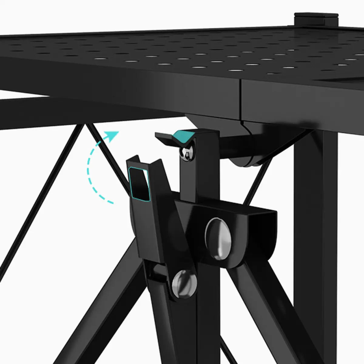 Foldable Iron Frame Microwave Shelf Baker's Rack Image - 13