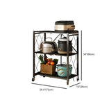 Foldable Iron Frame Microwave Shelf Baker's Rack Image - 18