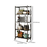 Foldable Iron Frame Microwave Shelf Baker's Rack Image - 22