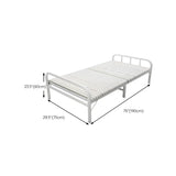 Foldable Iron Headboard Black Twin Space-Saving Slat Bed #size