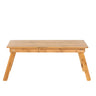 Foldable Natural Finish Wood Small H-Shape Writing Desk Image - 4